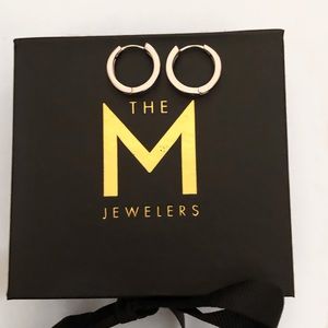 Silver huggie earrings